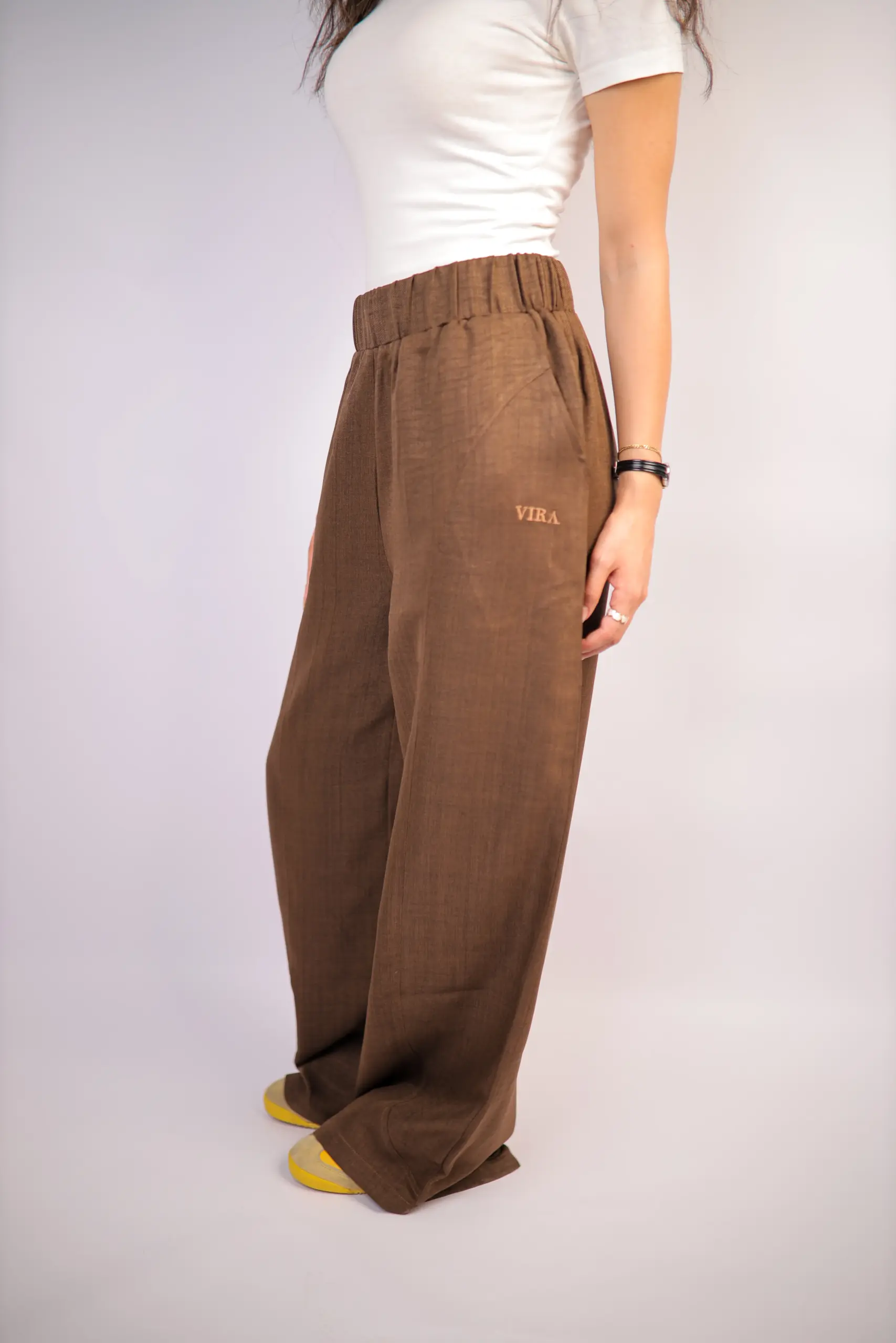 Vira Slub Wide-Leg Pants