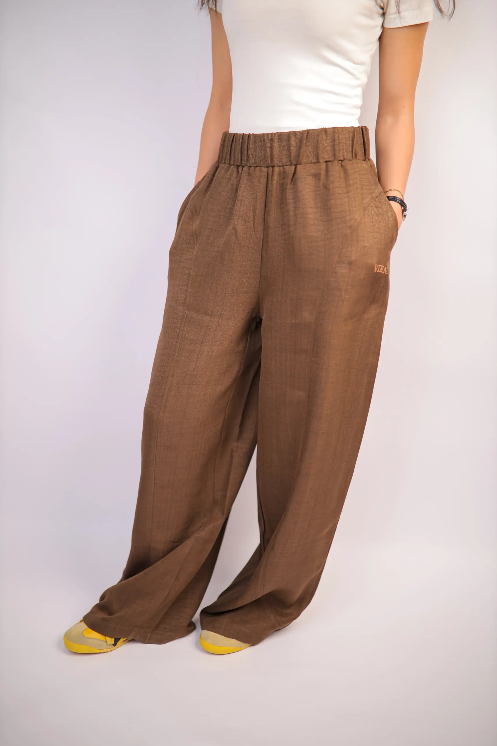 Vira Slub Wide-Leg Pants - Image 4