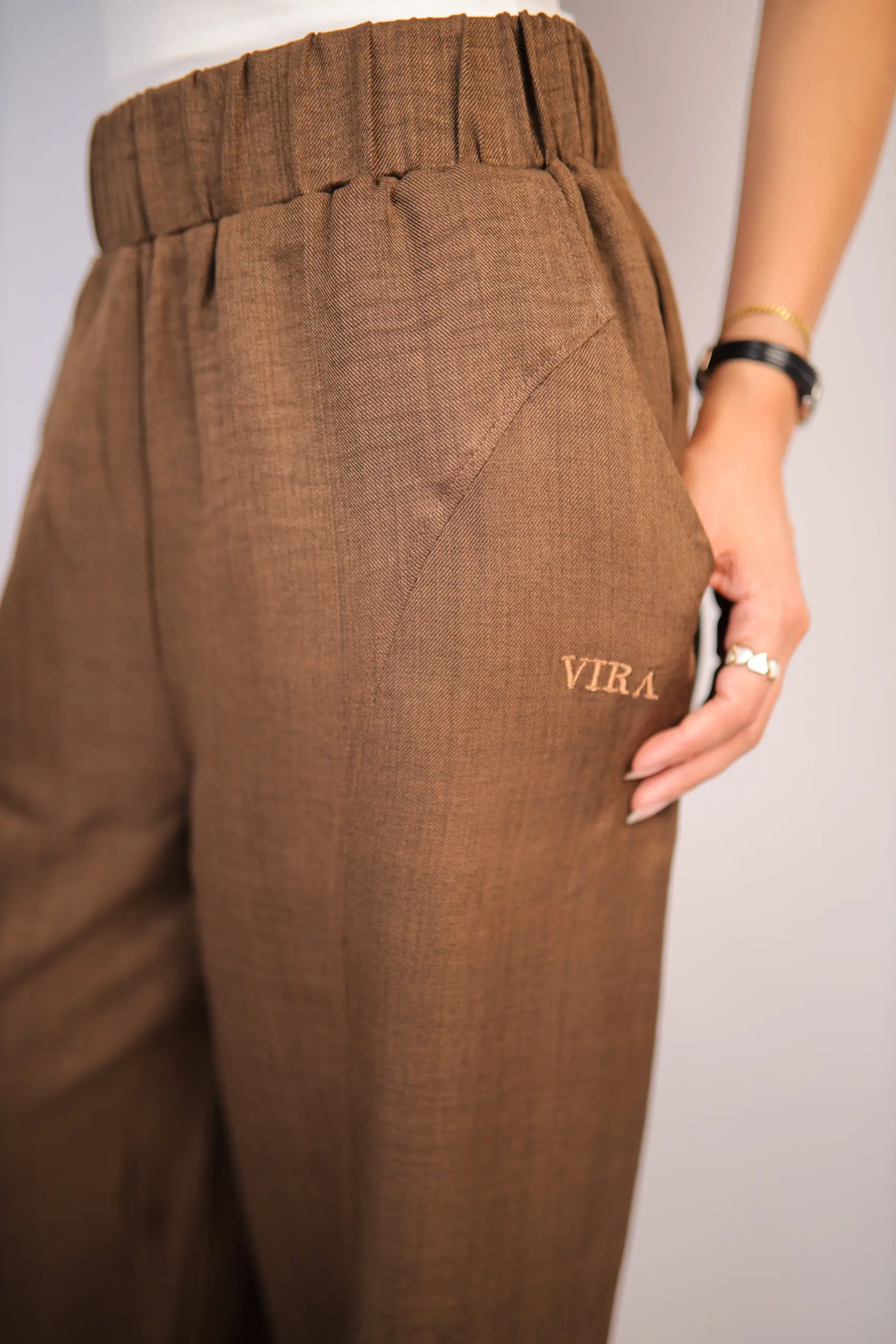 Vira Slub Wide-Leg Pants - Image 3